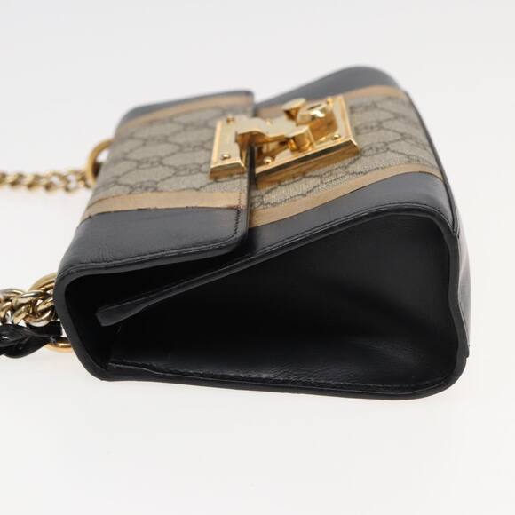 GUCCI Padlock GG Supreme Chain Shoulder Bag Pvc Beige - Picture 4 of 16